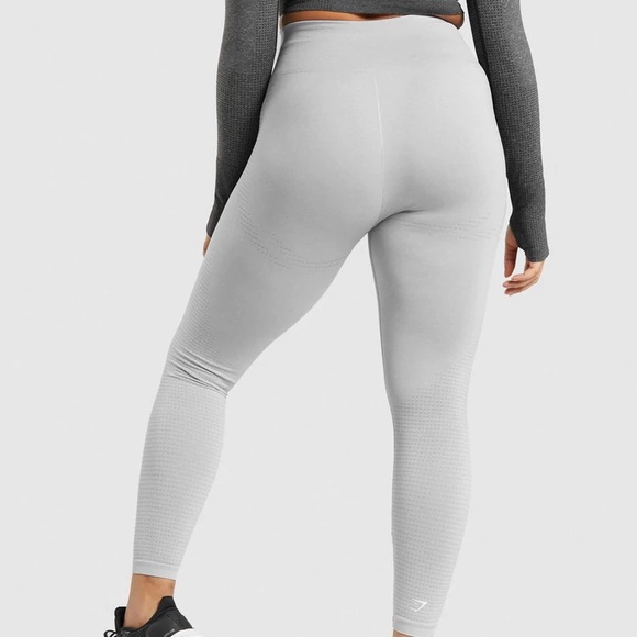 GYMSHARK Vital Seamless Leggings - Light Grey Marl - Picture 3 of 3